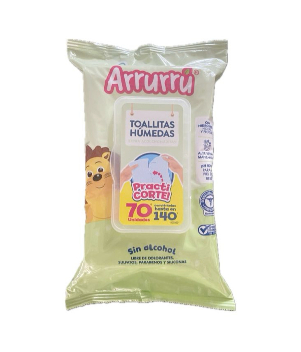 TOALLAS ARRURU ALOE PRACTI CORTE BOLSA X 70 UNDS